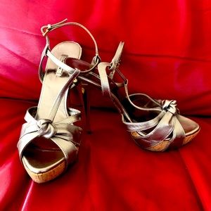 Miu Miu metallic gold sandal size 37